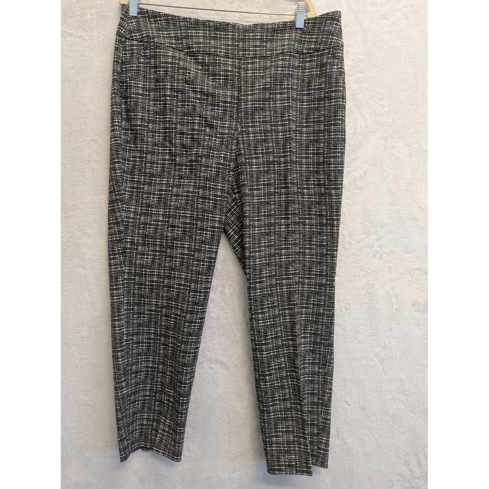 Westbound the‎ PARK AVE fit Slim Ankle Pants Black White Size 18 NWT